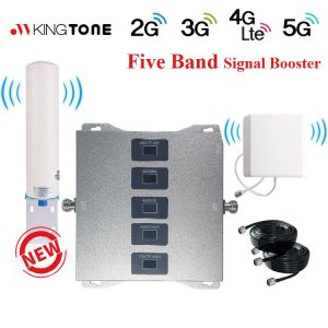 Amplificateur de Signal de réseau Mobile intelligent 2G 3G 4G LTE répéteur B28-700/900/1800/2100/2600 MHz amplificateur de Signal à cinq bandes pour téléphones portables