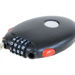 Cadenas à code avec câble acier rétractable 1,8m